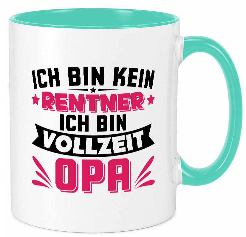 Ich bin vollzeit Opa | Rentner Ruhestand Großvater v2 Humor Familie Tasse