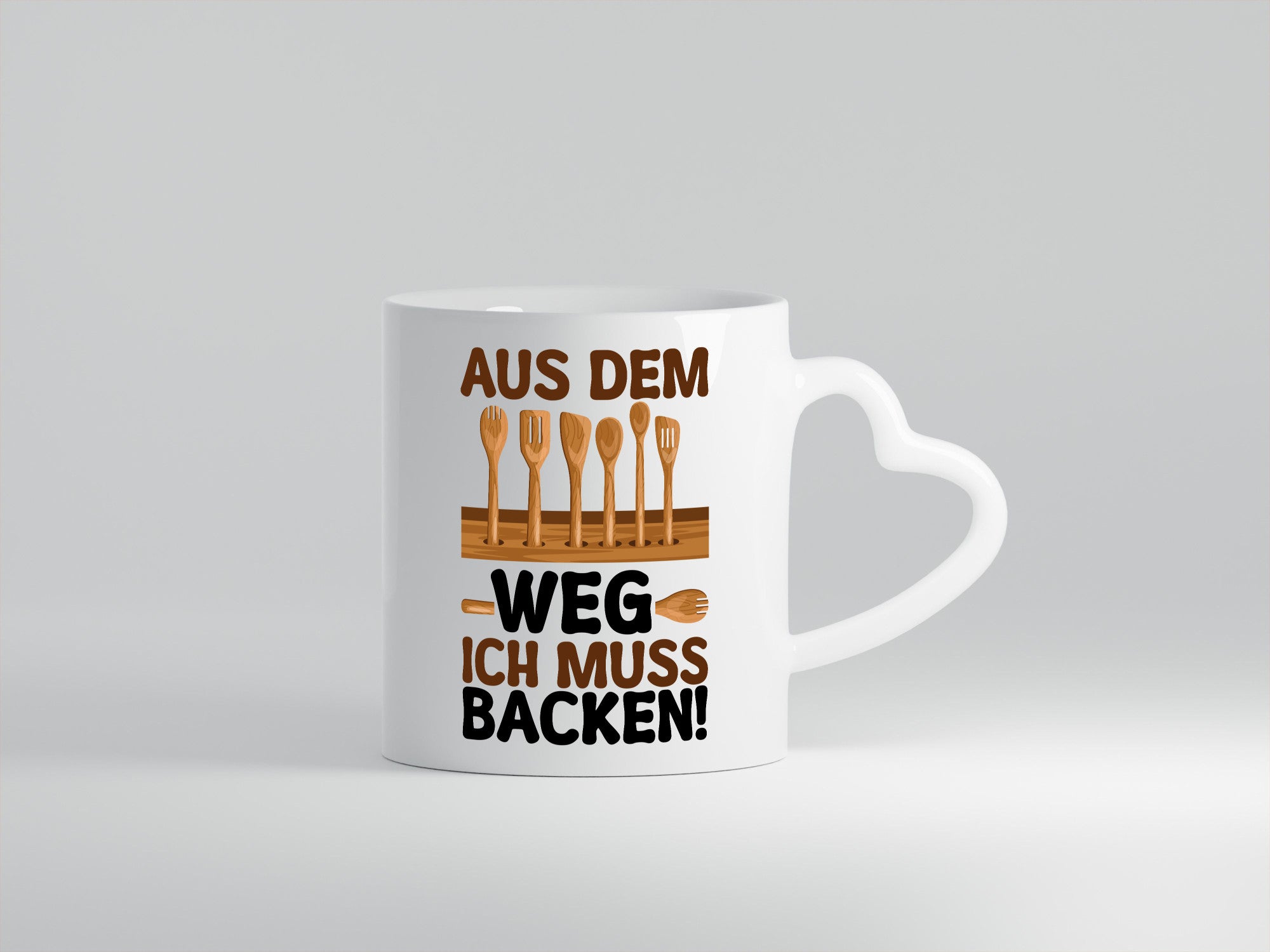 Aus dem Weg ich muss backen | Lustiger Spruch Geschenk Humor Geschenkidee Tasse