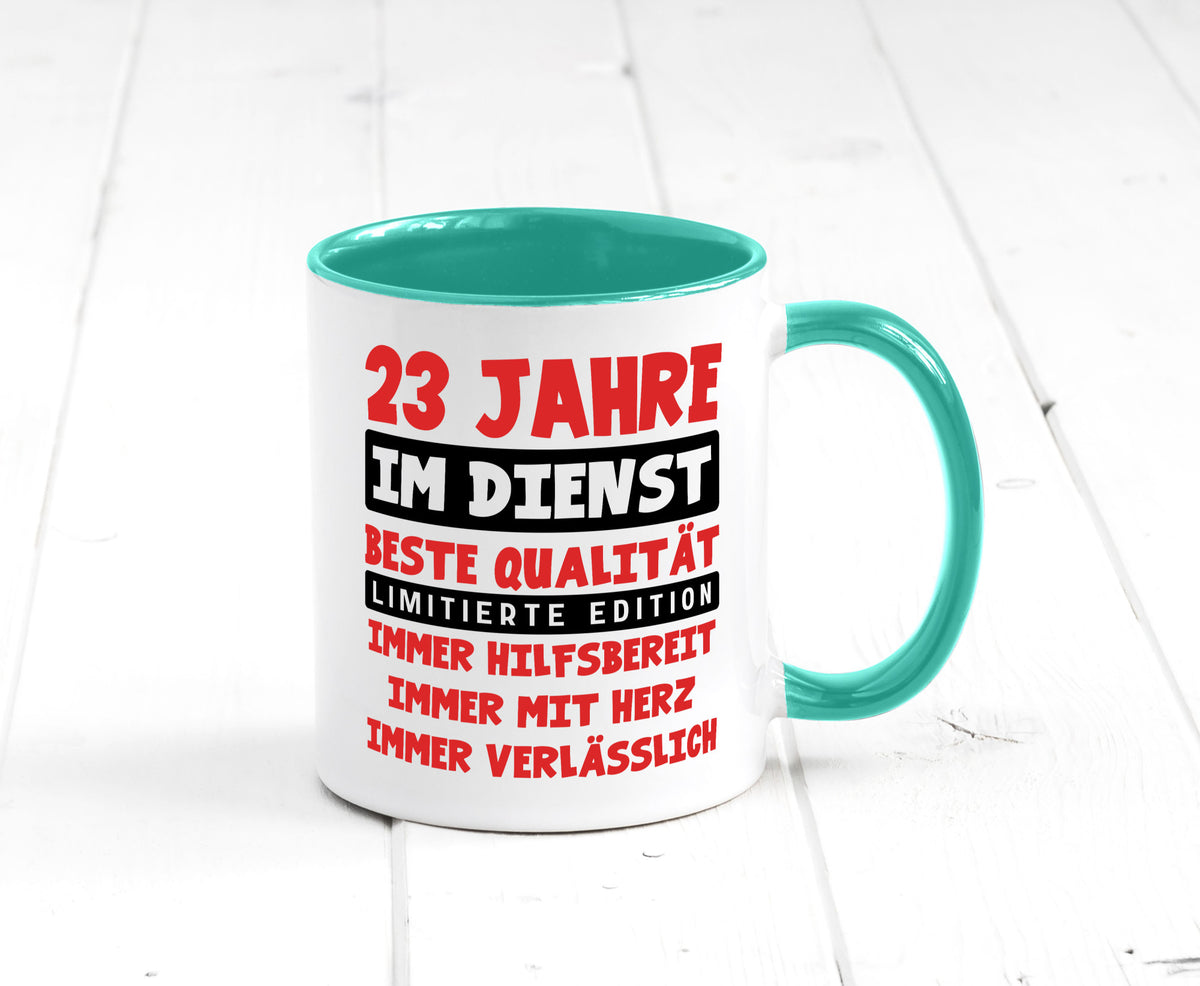 23 Jahre im Dienst | Jubiläum Arbeit v9 Humor Kollegen Büro Geschenkidee Tasse