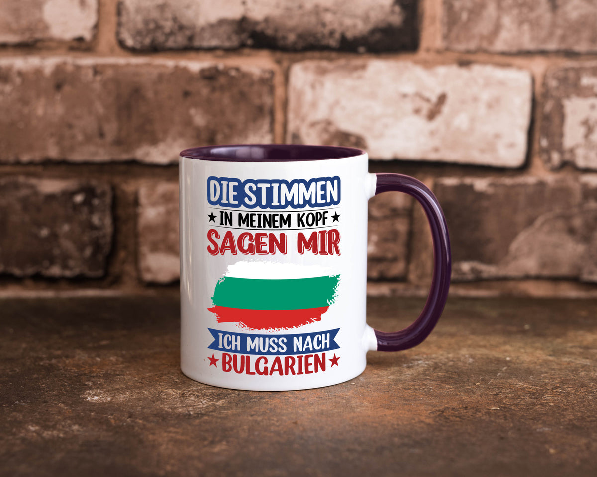 Bulgarien | Urlaub Stimmen in meinem Kopf Traumland Humor Geschenkidee Tasse