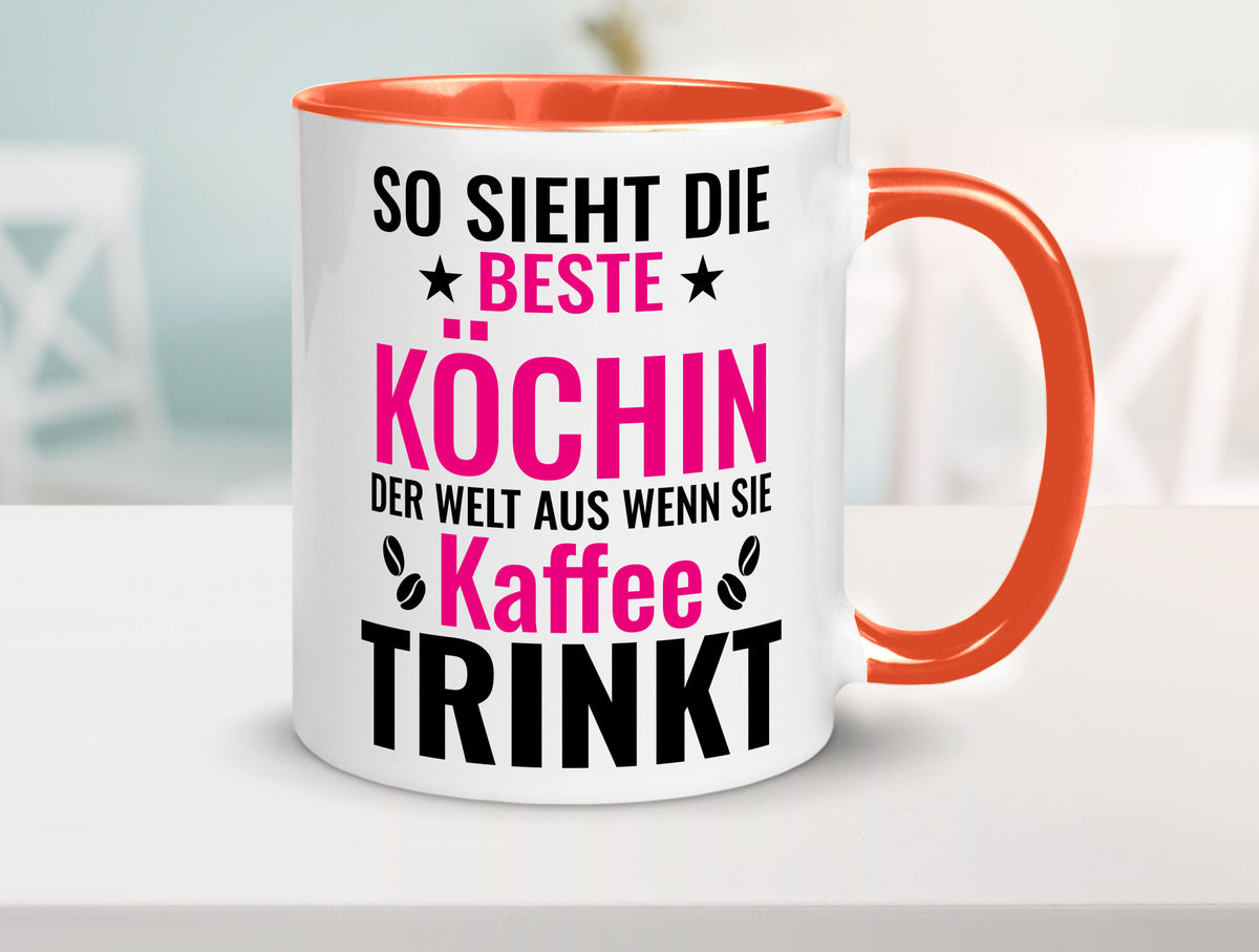 Kaffee trinkt: Köchin | Chefköchin Chefkoch Humor Arbeit Kollegen Büro Tasse