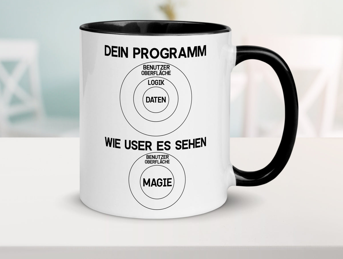 Wie User dein Programm sehen | Programmierer Magie Witz Geschenkidee Humor Tasse
