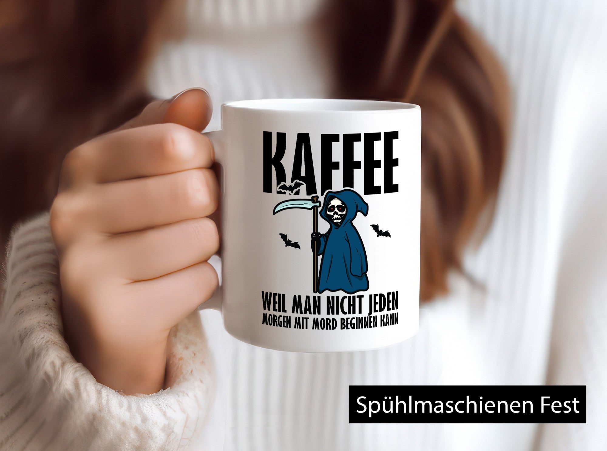 Jeden Morgen Kaffee lustig Humor Geschenkidee Geschenk Tasse