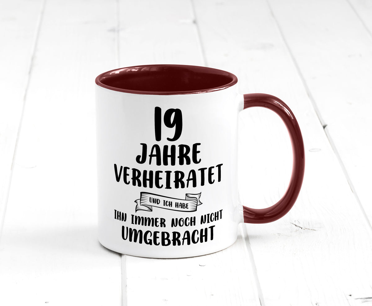 19 Jahre Verheiratet, immer noch am Leben! lustig Humor Geschenkidee Geschenk Tasse