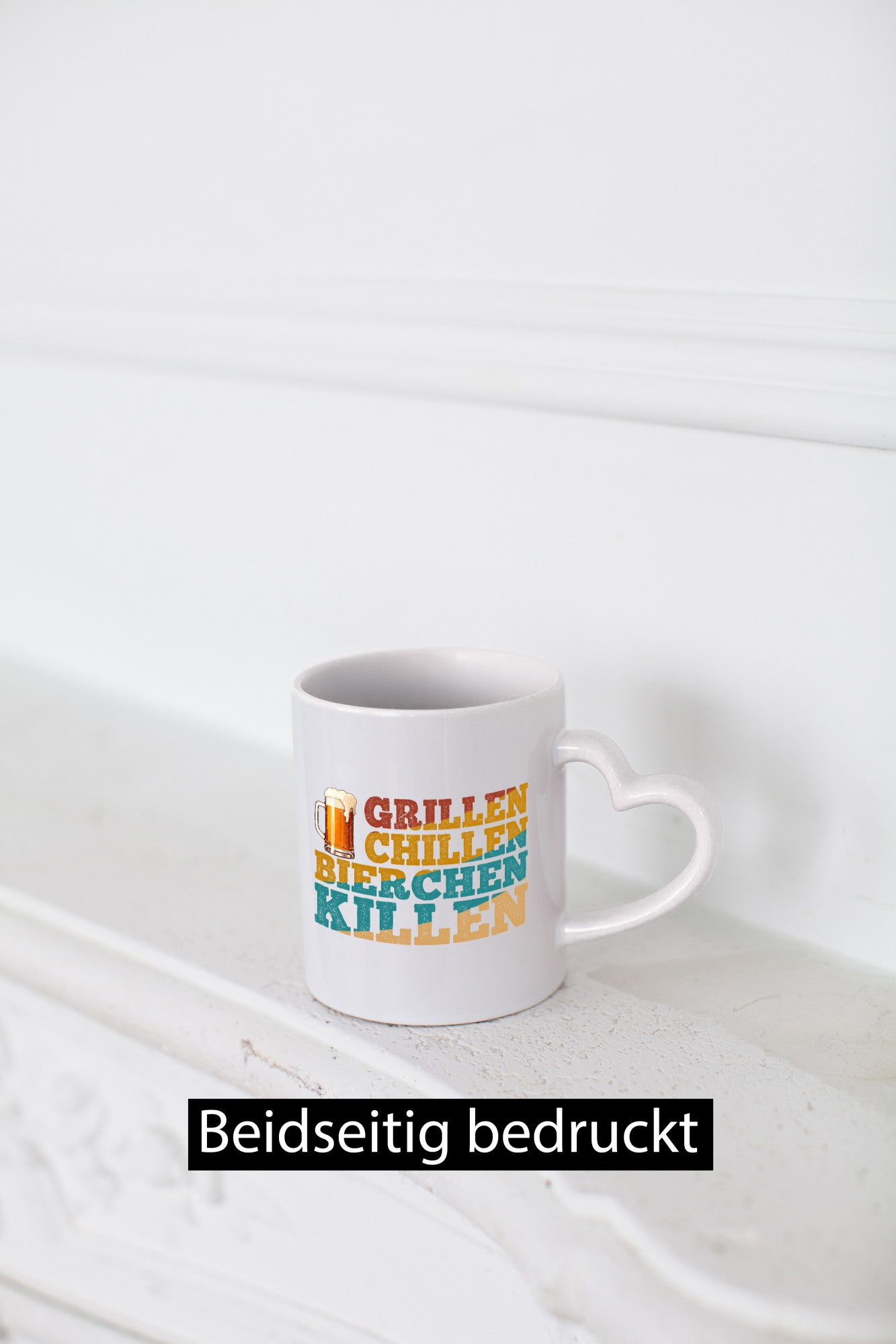 Grillen Chillen Bierchen Killen | Grilln Bier v2 Geschenkidee Humor Tasse