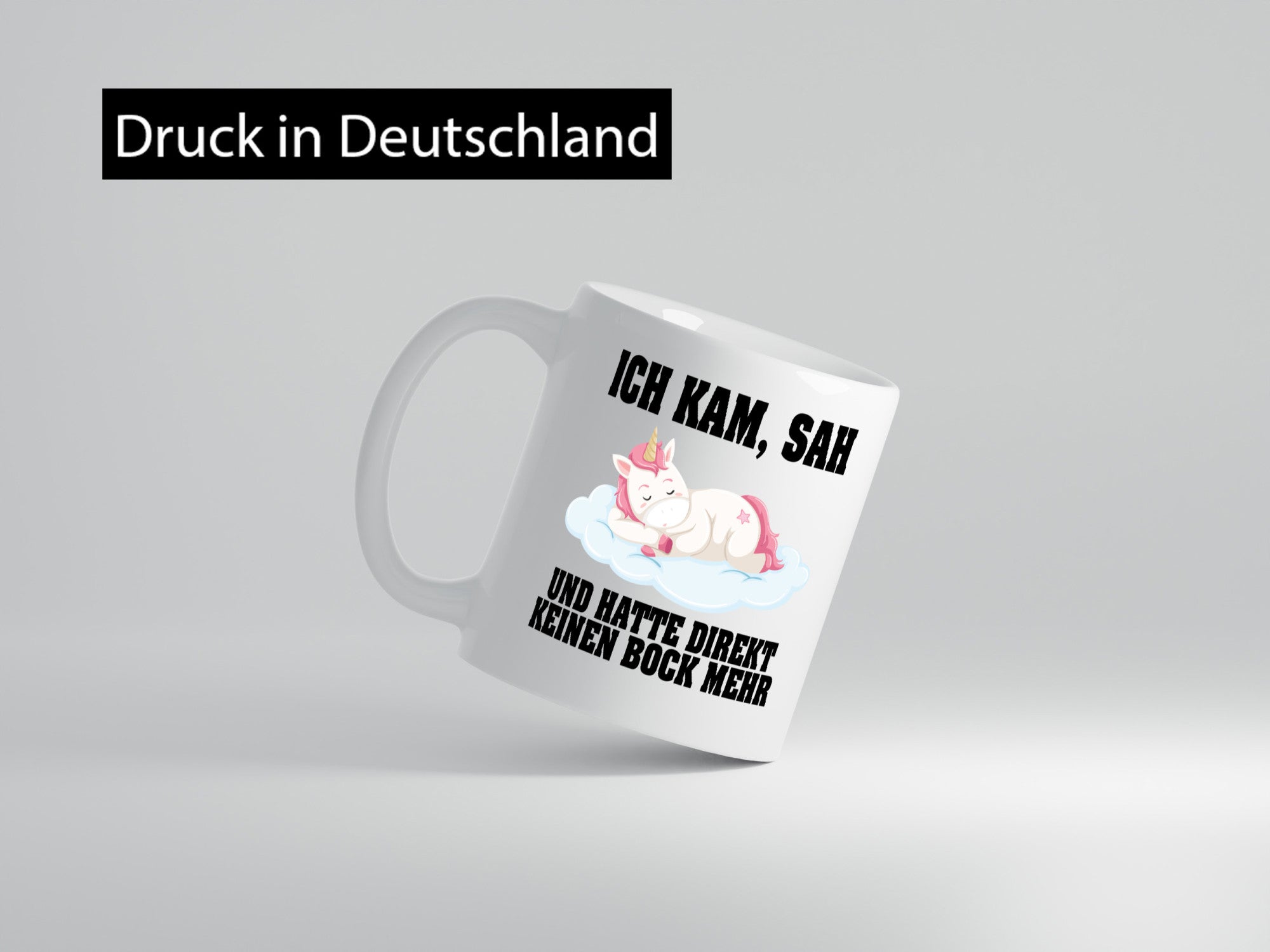Ich kam, sah hatte direkt keinen Bock | Einhorn Schlafen lustiger Spruch
