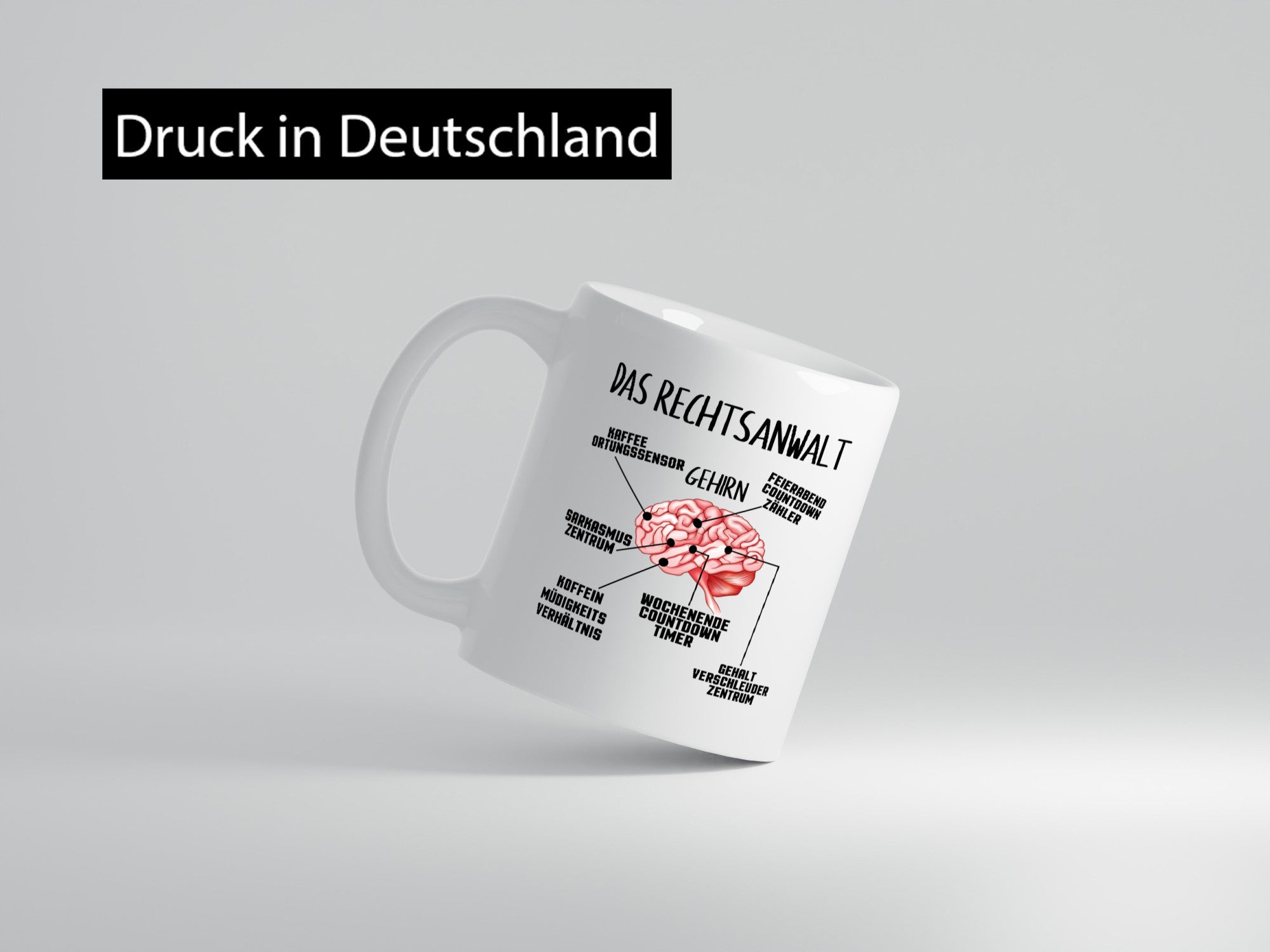 Das Rechtsanwalt Gehirn lustiger Spruch Geschenk Humor Geschenkidee Tasse