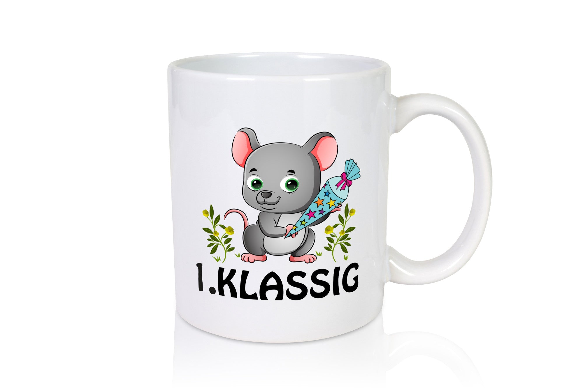 1. Klassik | Schulanfänger Tasse Einschulung Mädchen lustig Humor Geschenkidee