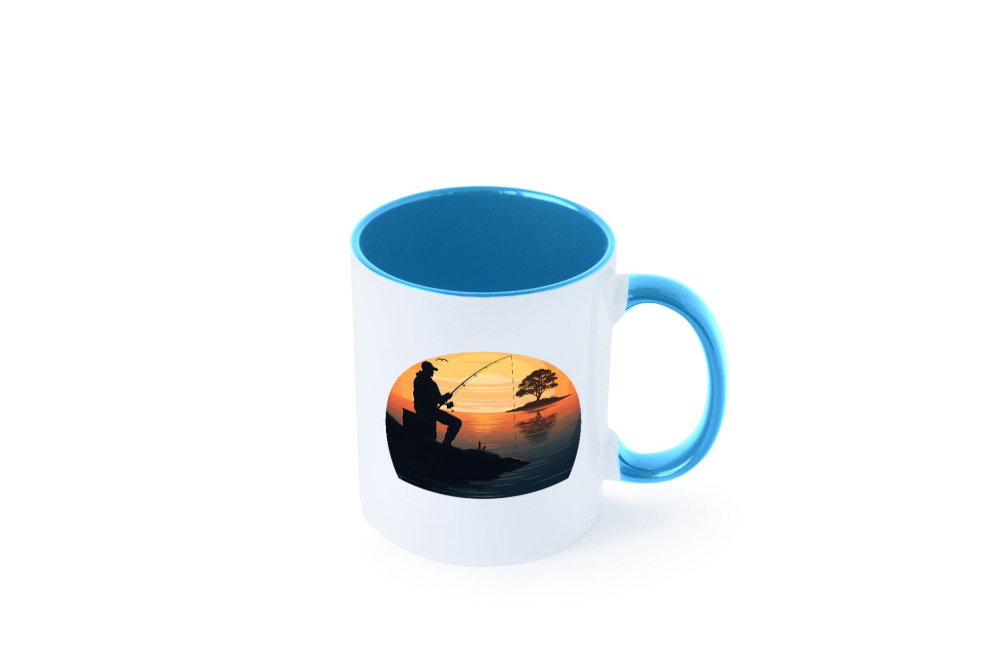 Angler | Sonnenuntergang Fischer Fische Angeln v2 Geschenk Humor Geschenkidee