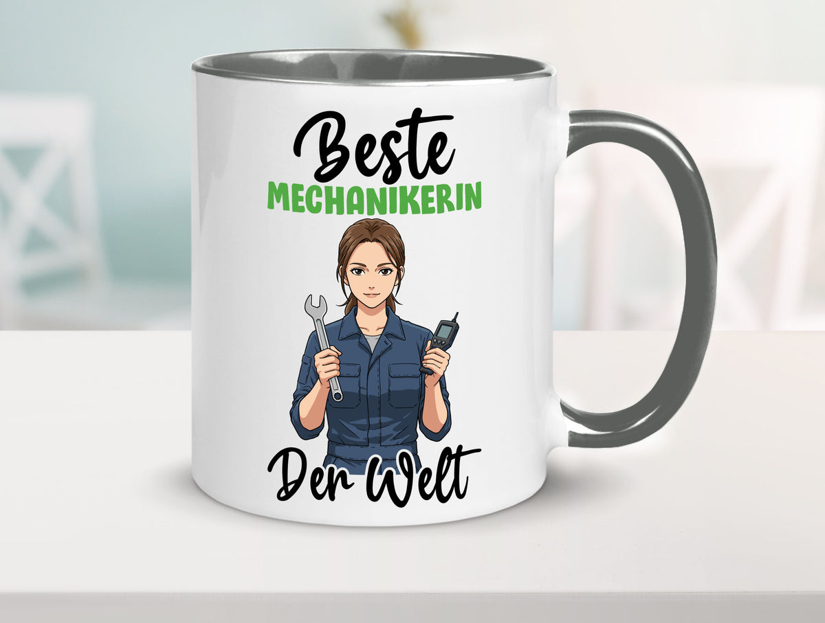 Beste Mechanikerin | KFZ v2 Humor Geschenkidee Tasse