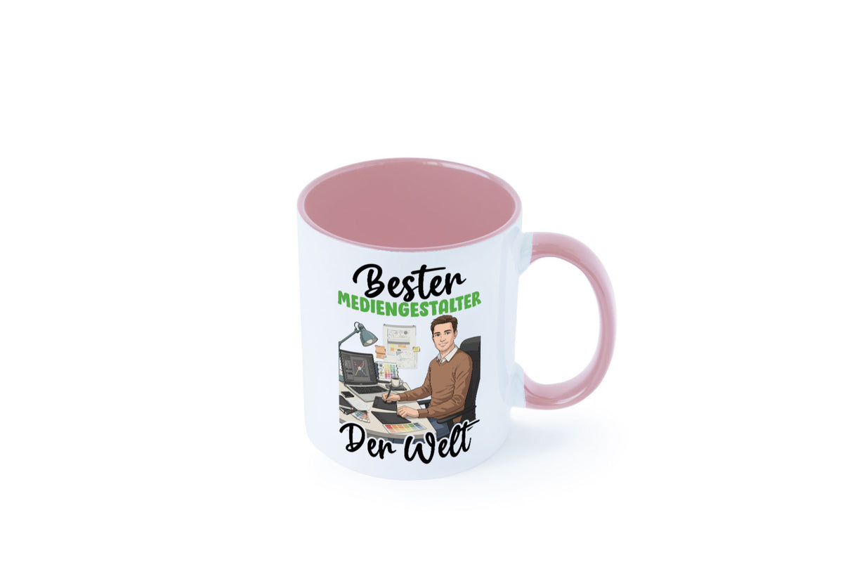 Bester Mediengestalter | Medien v2 Geschenk Humor Geschenkidee lustiger Spruch Tasse