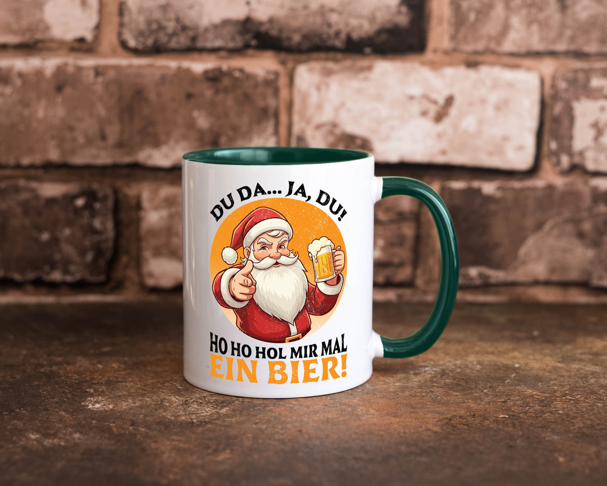 Hol mir mal ein Bier | Ugly Christmas Santa lustig Humor Geschenkidee Geschenk Tasse