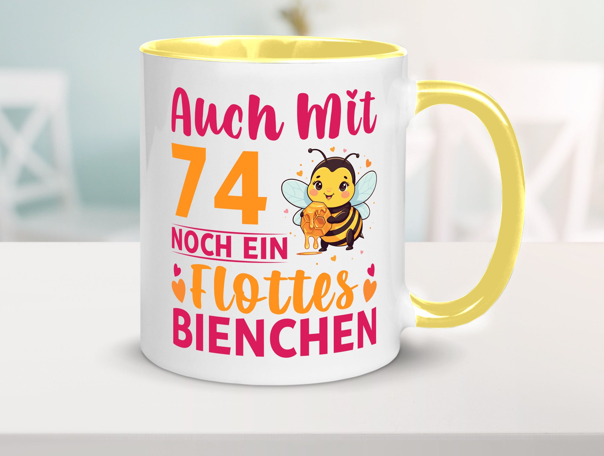 74. Geburtstag | Flottes Bienchen 74 Jahre v2 Geschenkidee Humor Tasse