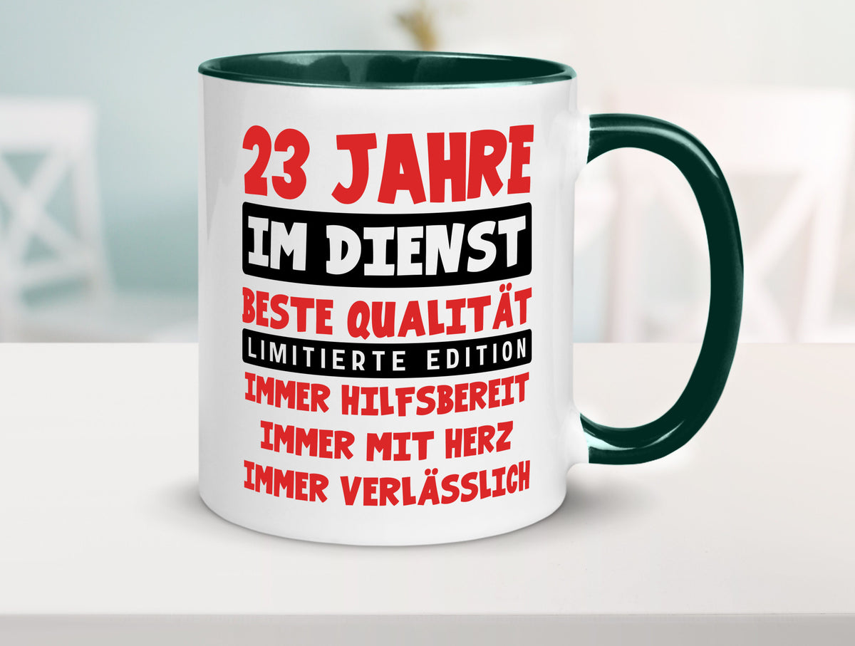 23 Jahre im Dienst | Jubiläum Arbeit v9 Humor Kollegen Büro Geschenkidee Tasse