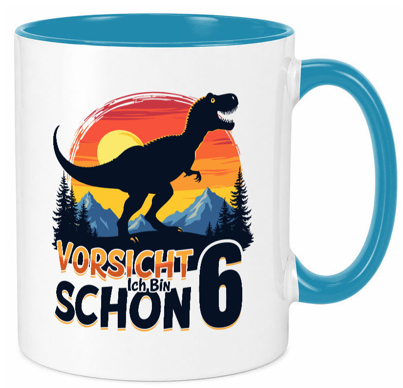 6. Geburtstag | 6 Jahre Dinosaurier Geschenkidee Humor Tasse
