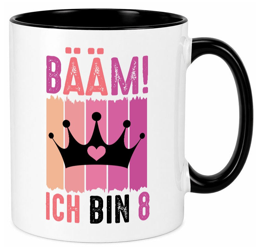 8. Geburtstag | 8 Jahre Bääm ich bin Krone lustig Geschenkidee Geschenk Tasse