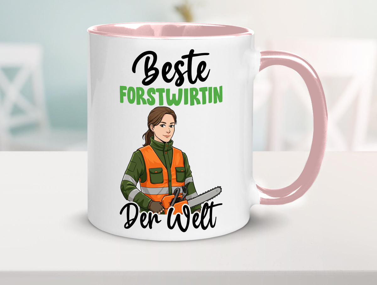 Beste Forstwirtin | Forst Wirtin v2 lustig Humor Geschenkidee Geschenk Tasse
