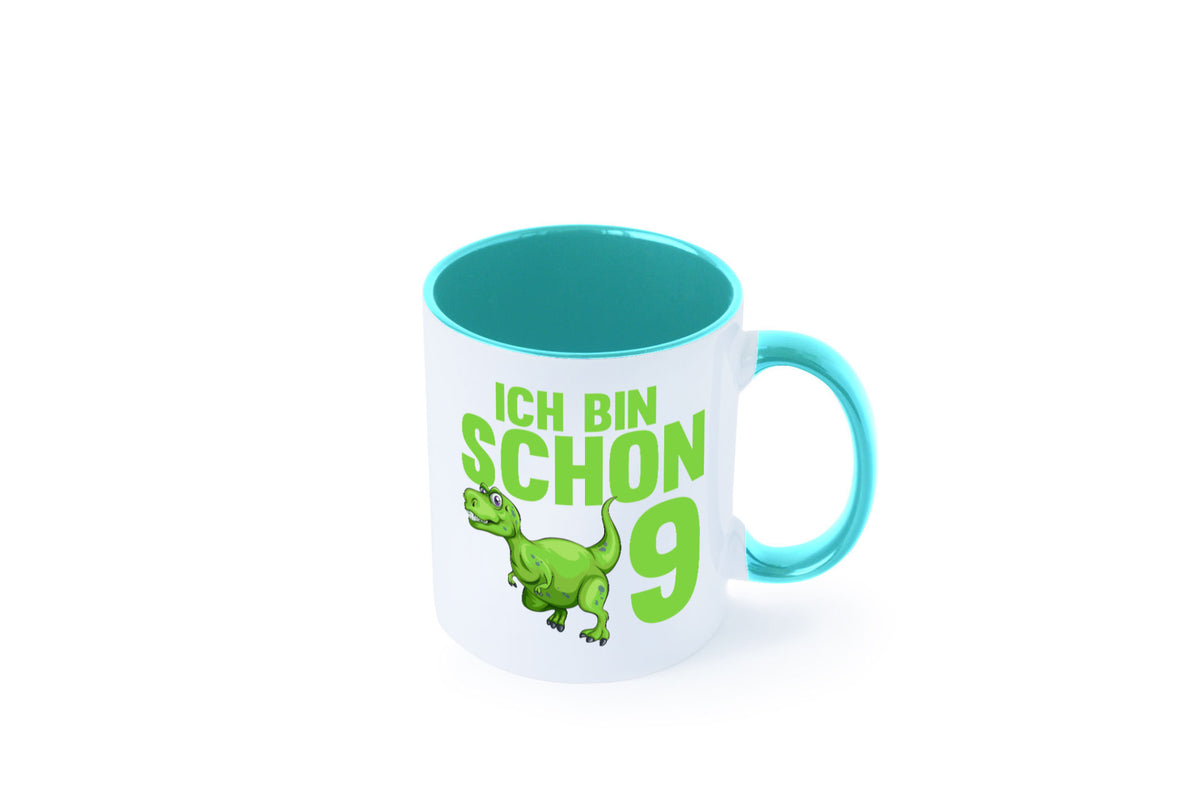 9. Geburtstag | 9 Jahre Dino Dinosaurier Geschenkidee Humor Tasse