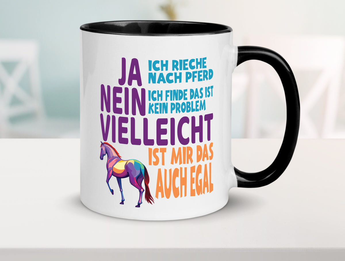 Ja ich Rieche nach Pferd | Reiten Pferdestall lustiger Spruch Geschenk Humor Tasse