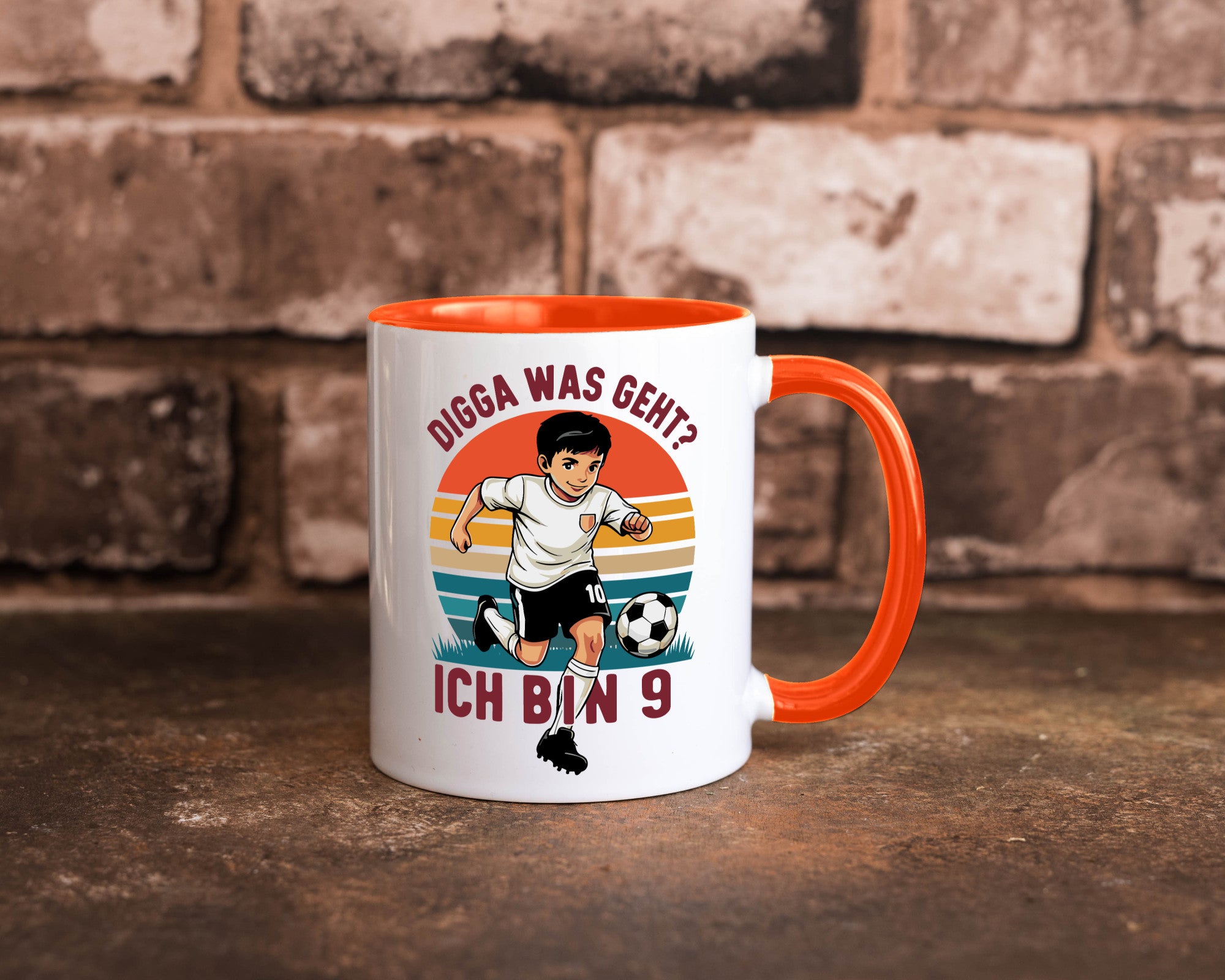 9 Geburtstag | Jahre Digga was geht ab Fußball lustig Geschenkidee Geschenk