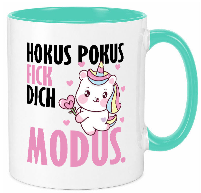Hokus Pokus lustiger Spruch Geschenk Humor Geschenkidee Tasse