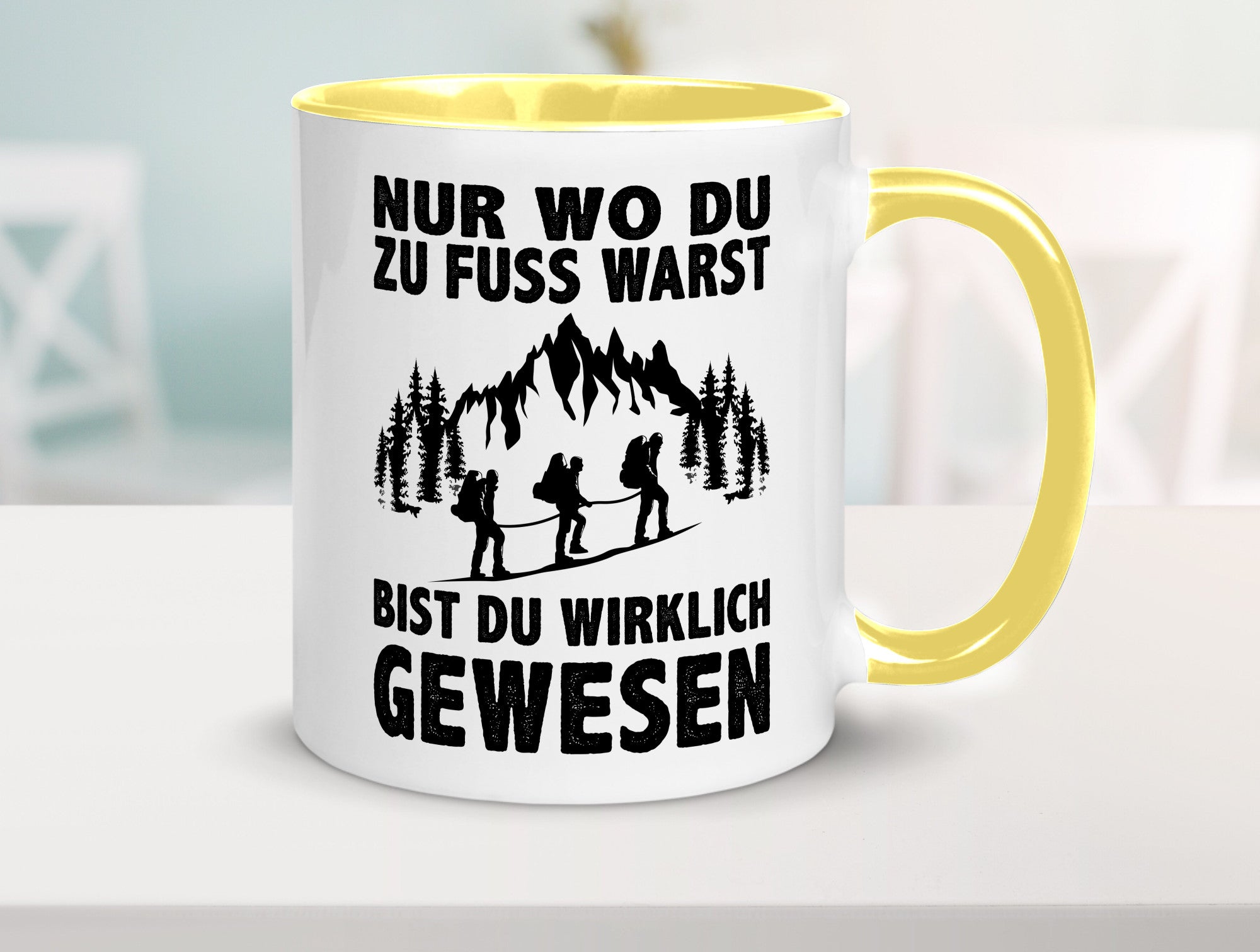 Wo du zu Fuss warst, bist gewesen | Wanderer Berge lustiger Spruch Geschenk