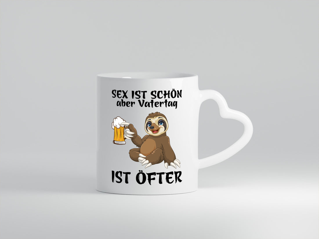 Sex ist schön | Vatertag öfter Bier Faultier Humor Familie Geschenkidee Tasse