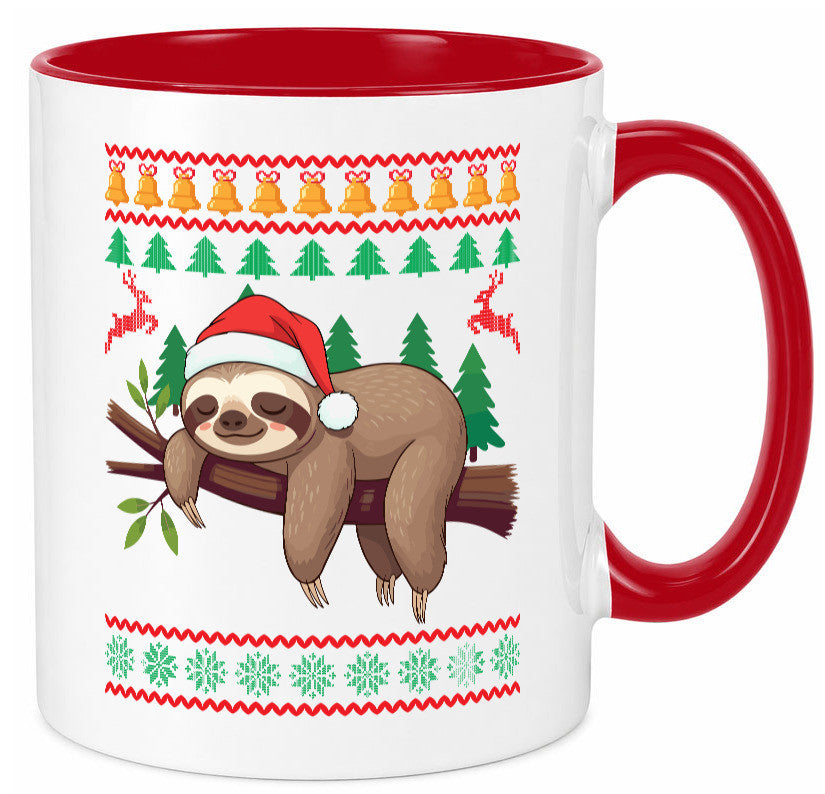 Ugly Christmas | Faultier Weihnachtsfaultier v2 lustig Tierliebhaber Humor Tasse