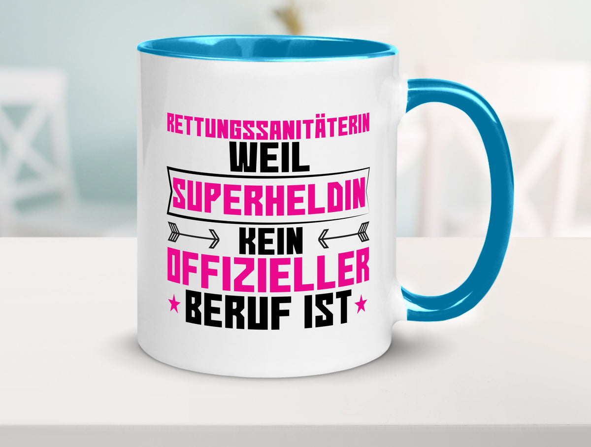 Superheldin Rettungssanitäterin | Sanitäter lustiger Spruch Geschenk Humor Tasse