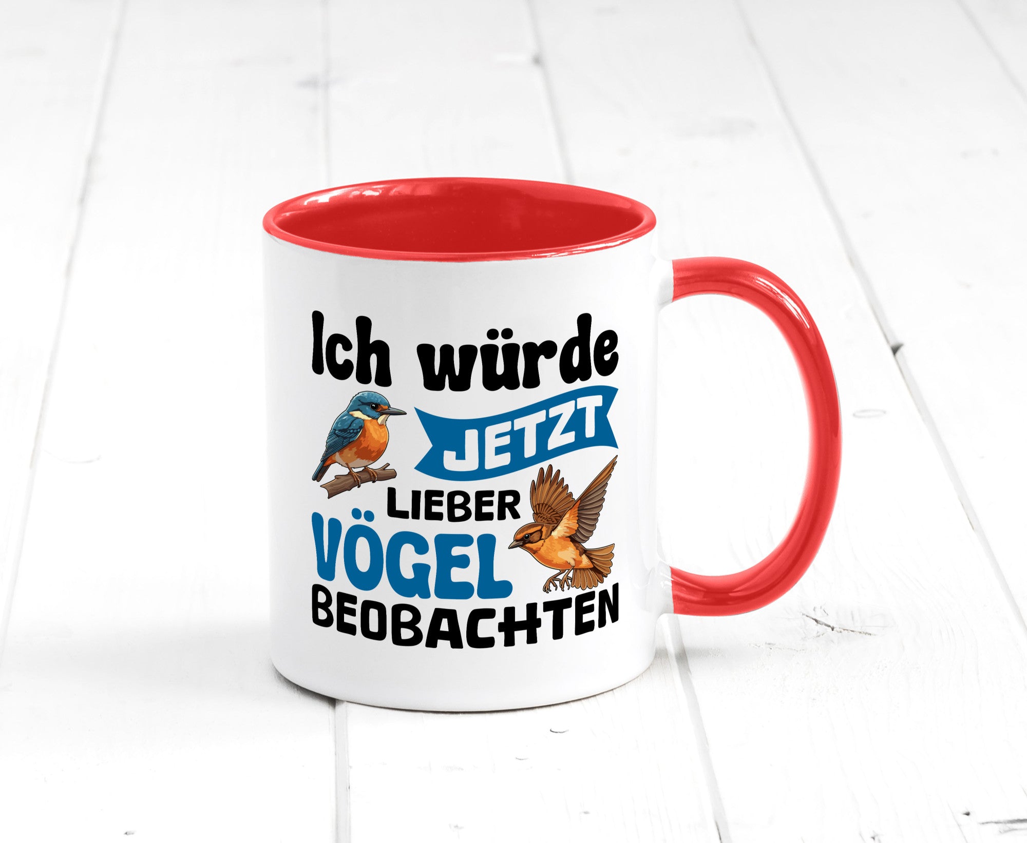 Vögel beobachten | Vogel lustig Humor Geschenkidee Geschenk Tasse