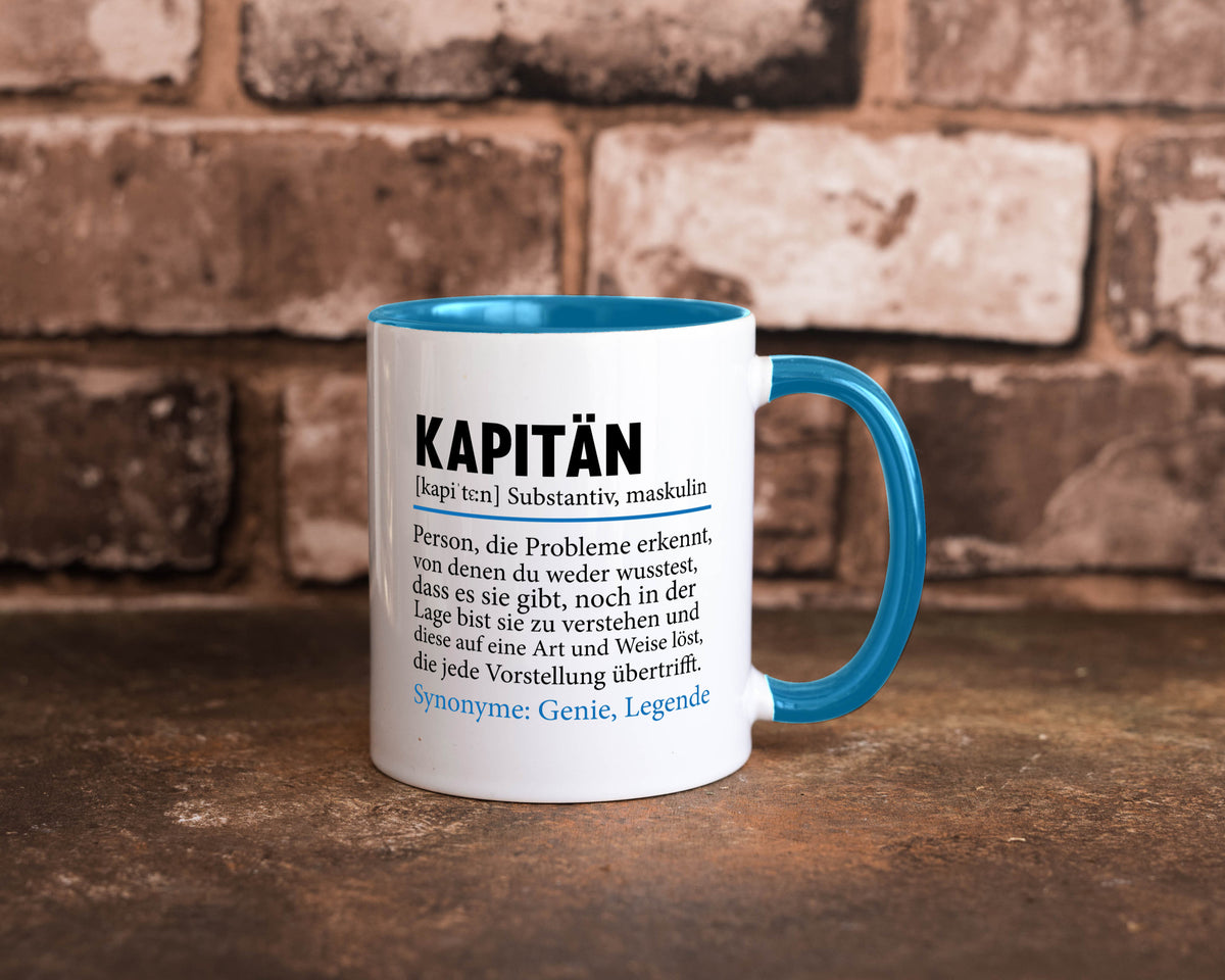 Kapitän | Spruch lustig Schiffskapitän Schiff Geschenk Humor Geschenkidee Tasse
