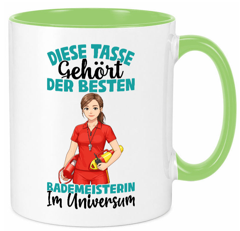 Im Universum: Bademeisterin | Schwimmmeisterin Geschenk Humor Geschenkidee Tasse