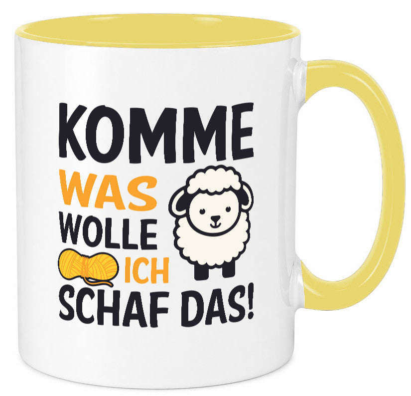 Komme was wolle, ich schaf das | Wolle Humor Geschenkidee Tasse