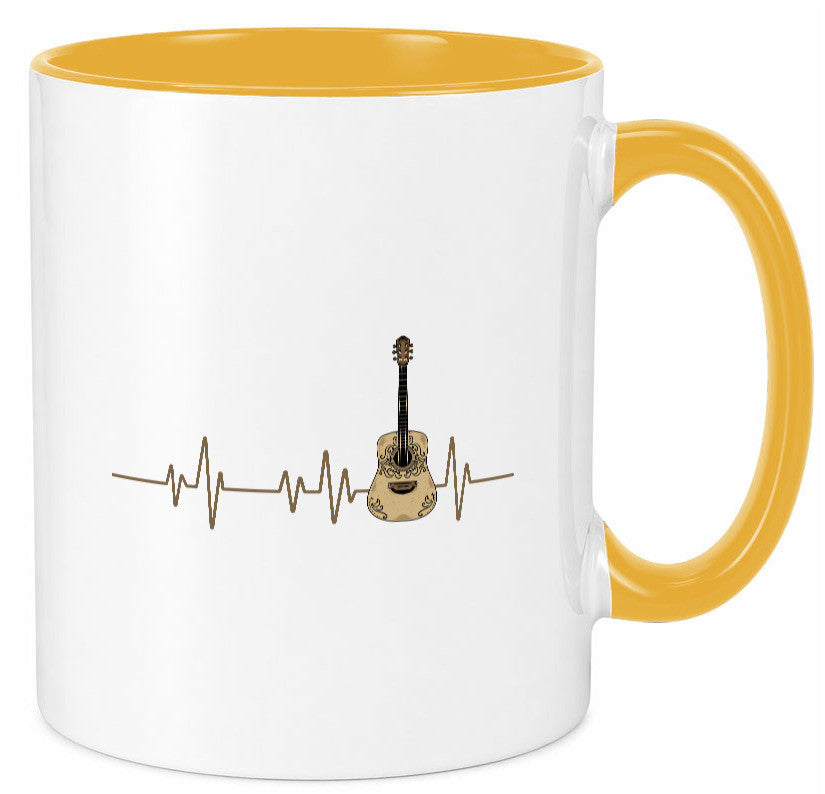 Gitarre Herzschlag | Motiv Musiker Rock Musik lustig Humor Geschenkidee