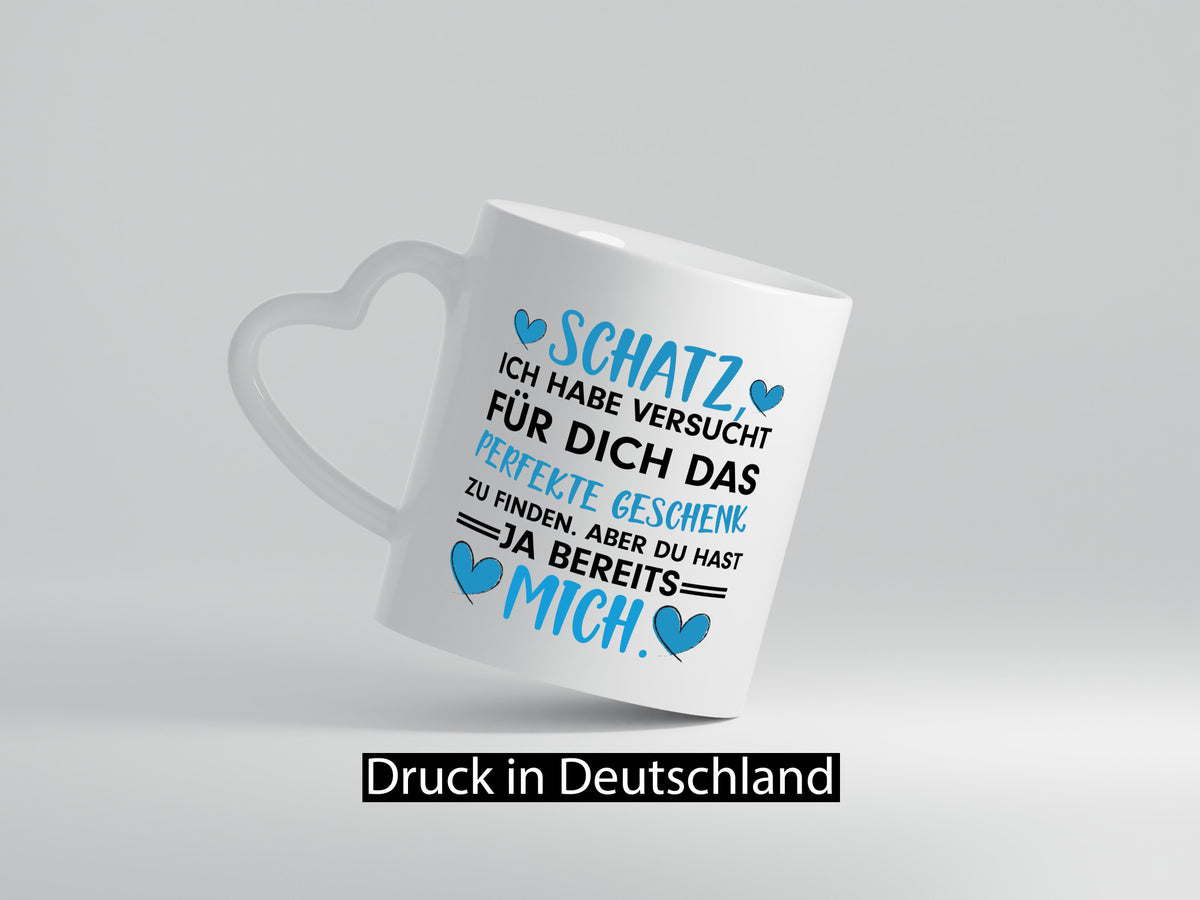 Perfekt für Schatz | Pärchen Tasse Valentinstag Geschenk Humor Geschenkidee