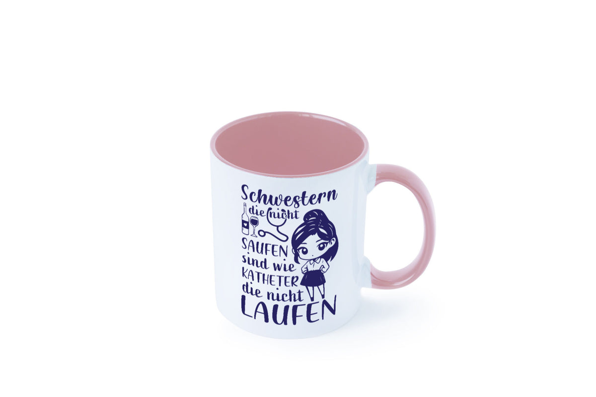 Schwestern die nicht saufen | Krankenschwester Alkolhol Geschenkidee Humor Tasse