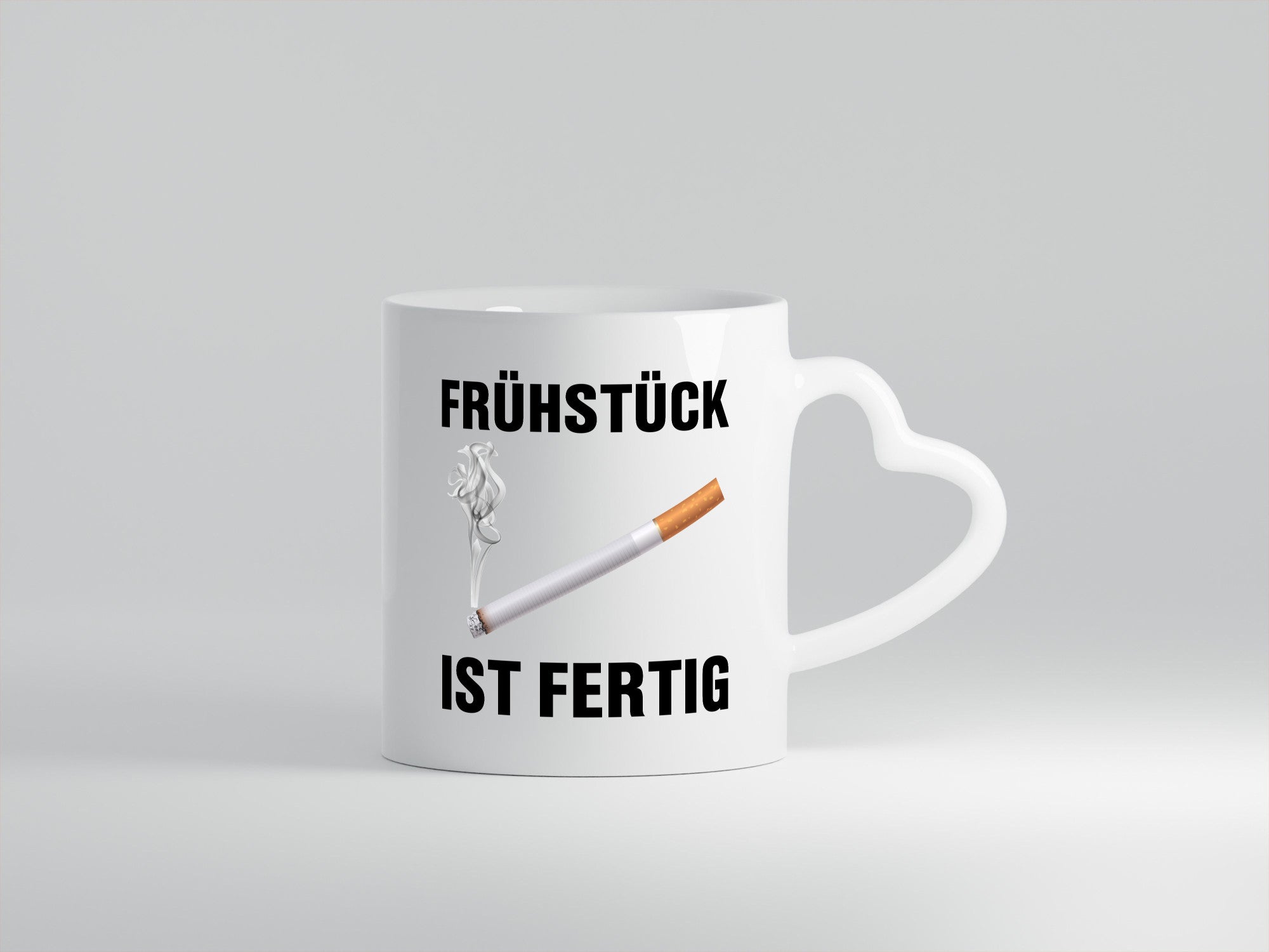 Frühstück ist Fertig | Zigarette Nikotin Raucher lustiger Spruch Geschenk Humor
