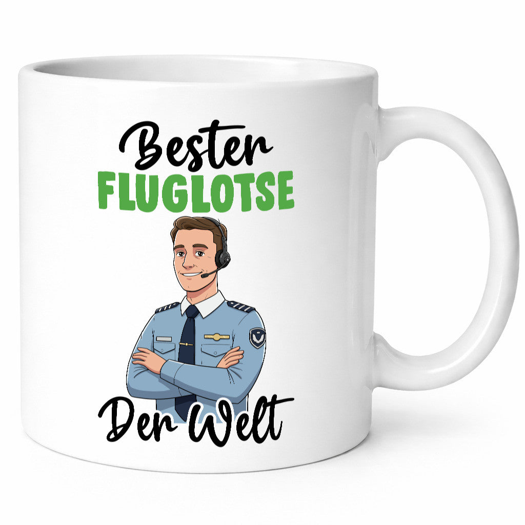 Bester Fluglotse | Flugverkehr Flughafen v2 Geschenkidee Humor Tasse