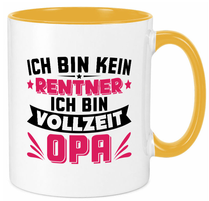 Ich bin vollzeit Opa | Rentner Ruhestand Großvater v2 Humor Familie Tasse