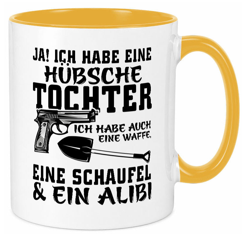 Hübsche Tochter Geschenk Familie Geschenkidee lustiger Spruch Tasse