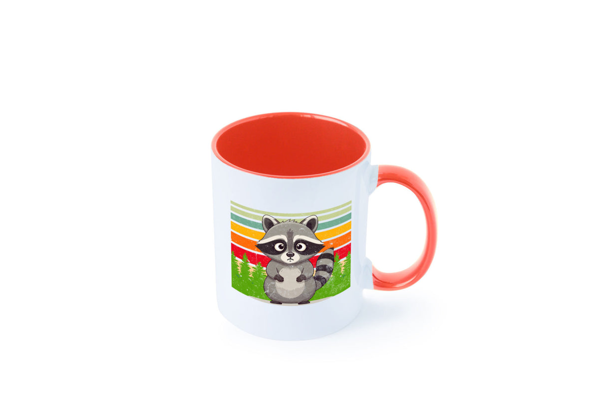 Waschbär | Vintage v2 lustiger Spruch Geschenk Humor Geschenkidee Tasse