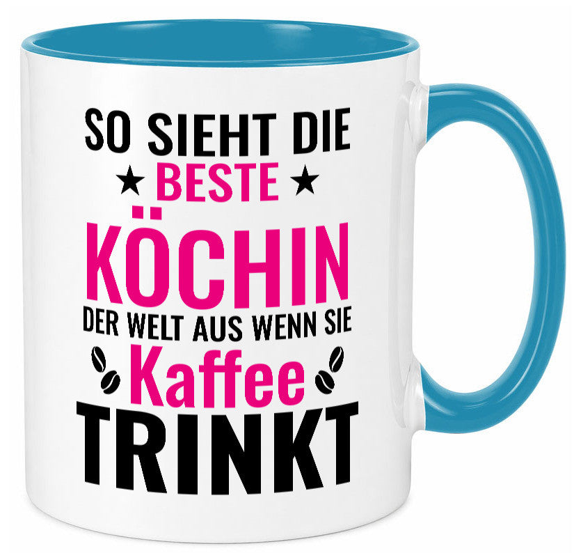 Kaffee trinkt: Köchin | Chefköchin Chefkoch Humor Arbeit Kollegen Büro Tasse