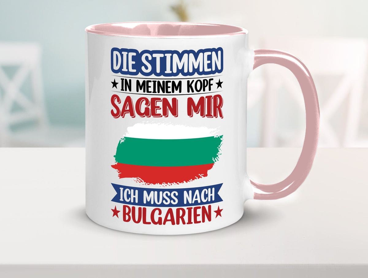 Bulgarien | Urlaub Stimmen in meinem Kopf Traumland Humor Geschenkidee Tasse
