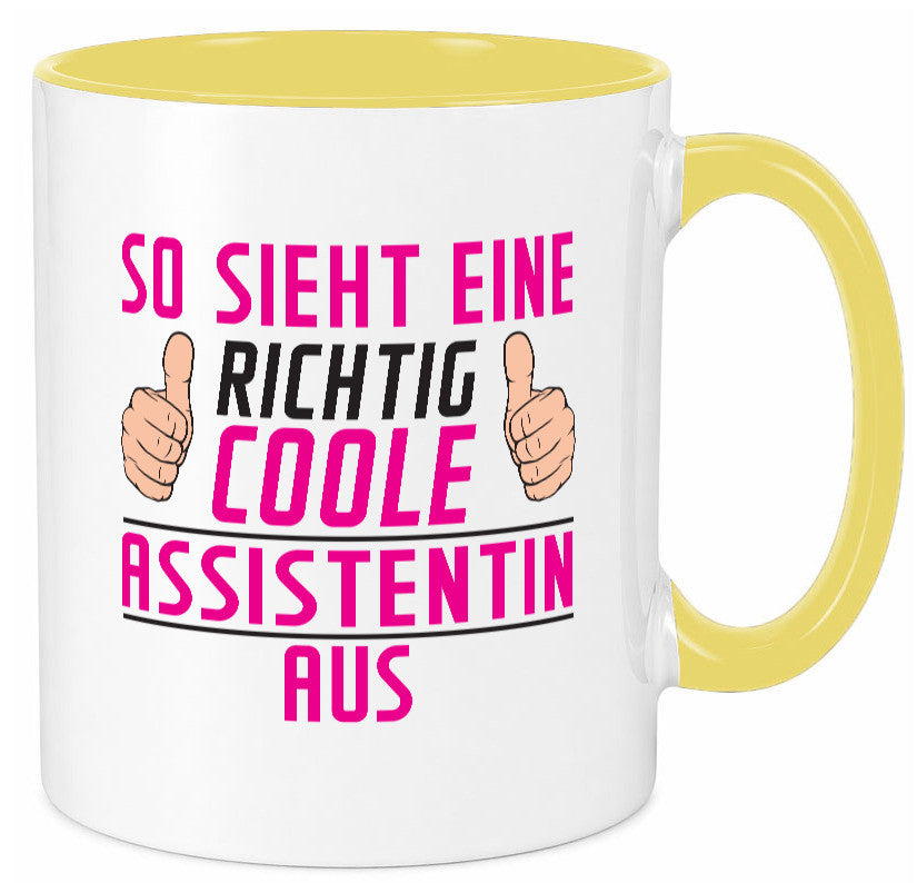 Richtig Coole Assistentin | Assistenz Hilfskraft lustig Humor Geschenkidee Tasse