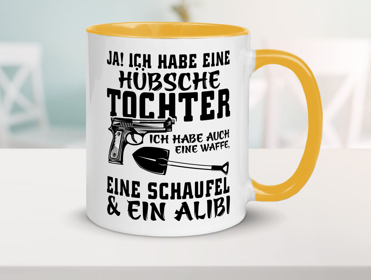 Hübsche Tochter Geschenk Familie Geschenkidee lustiger Spruch Tasse