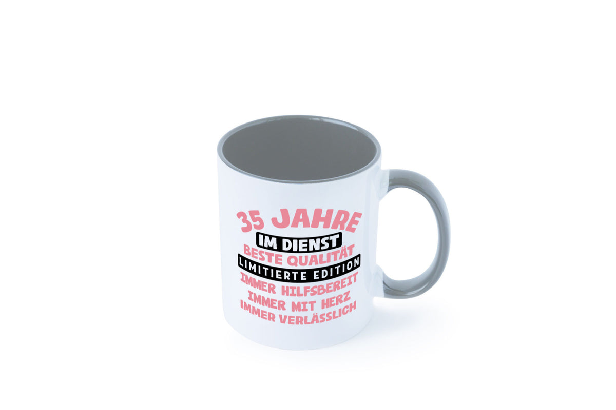 35 Jahre im Dienst | Jubiläum Arbeit v11 lustig Kollegen Büro Geschenk Tasse