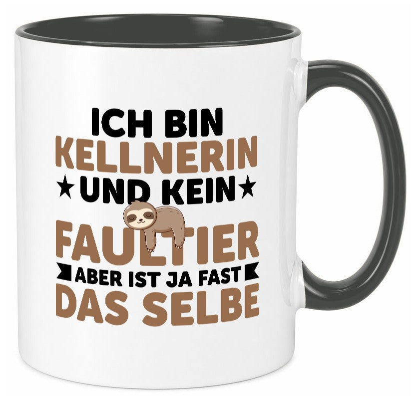 Ich bin kein Faultier: Kellnerin | Beruf kellnern lustiger Spruch Geschenk Tasse