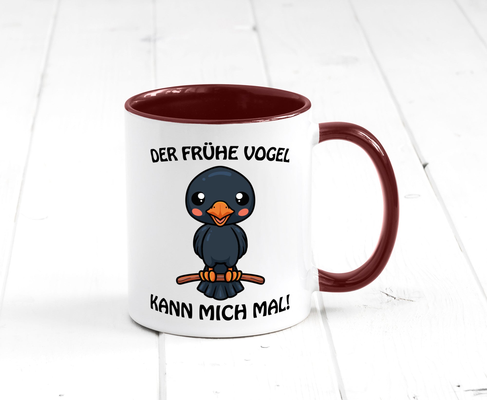 Der Frühe Vogel Humor Geschenkidee Tasse