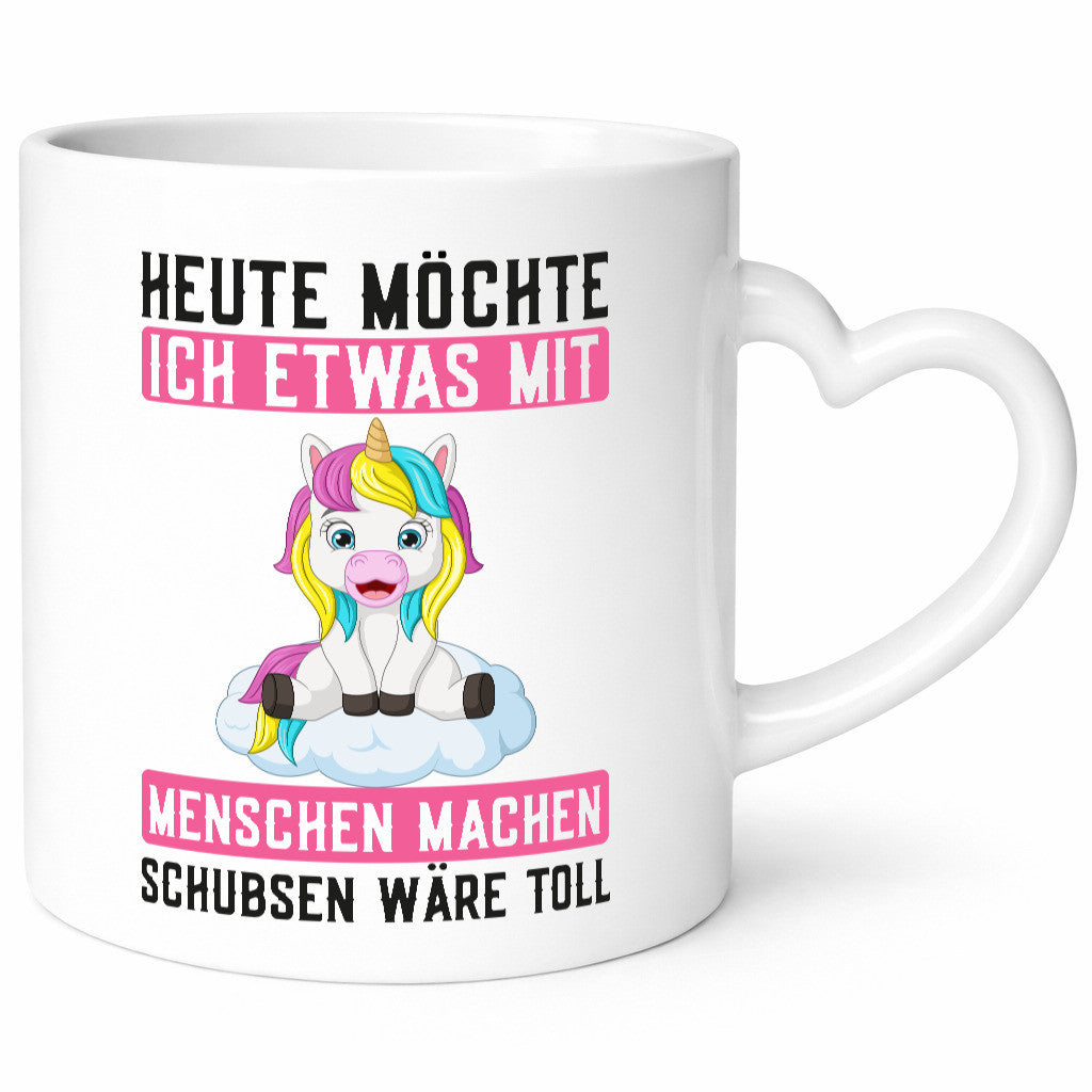 Mit Menschen machen | Schubsen Einhorn Nerv mich ned lustig Humor Geschenkidee