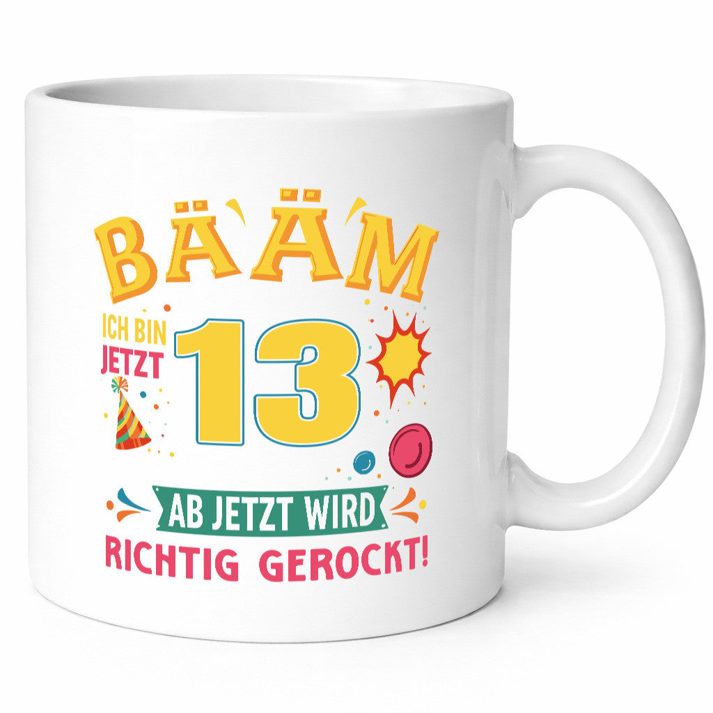 13. Geburtstag | 13 Jahre ab jetzt wird richtig gerockt Humor Geschenkidee Tasse